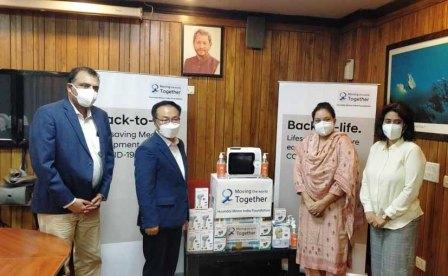 सीएसआर के तहत हुंडई मोटर ने दिए वेंटीलेटर मशीन और आक्सीमीटर