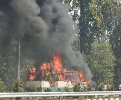 उत्तराखण्डः यूपी रोडवेज की बस में लगी आग, बस में सवार सभी यात्री सुरक्षित