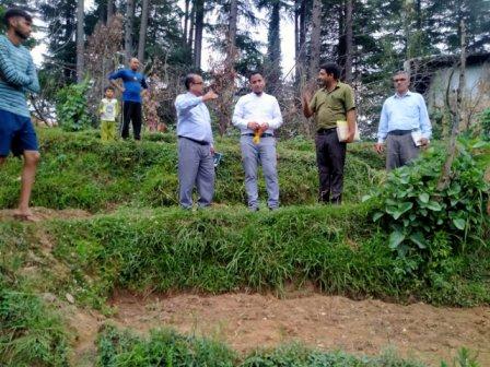चम्पावतः डीएम ने सघन पौधारोपण कार्यों का स्थलीय निरीक्षण किया