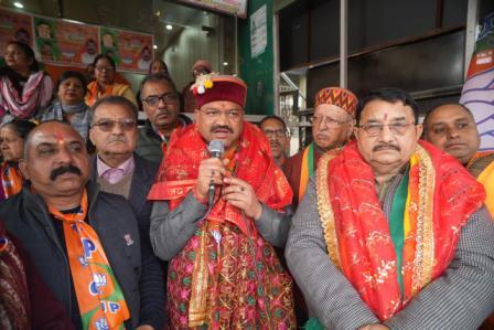 भाजपा मेयर प्रत्याशी सौरभ थपलियाल ने रायपुर विस के विभिन्न वार्डो में की जनसभाएं